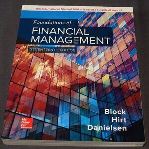 Foundations of Financial Management 17th Ed Block Hirt Text Book MBA Very Good